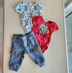 Moschino Baby Outfit Set - Red and Gray